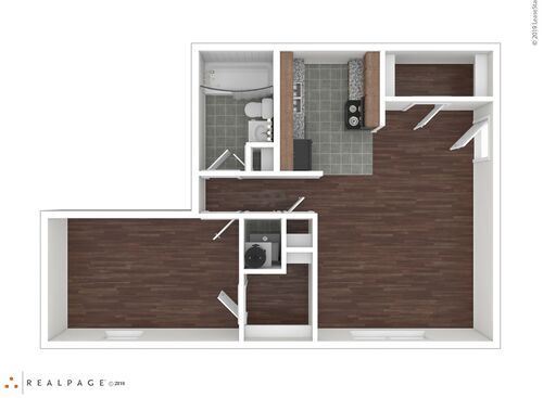 Hillside West Apartments I - One Bedroom - 1 bed - 1 bath - 550 sf