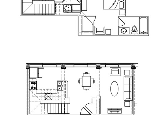 The James - The Twain - 1 bed - 1 bath - 824 sf