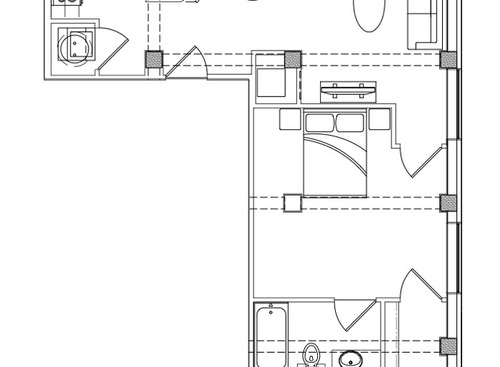 The James - The Clemons - 1 bed - 1 bath - 728 sf