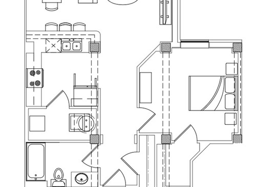 The James - The Howell - 1 bed - 1 bath - 780 sf