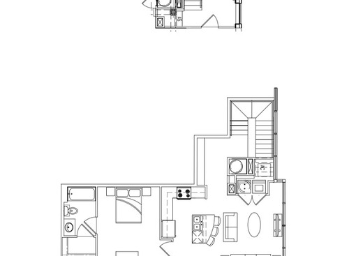 The James - The Rogers - 1 bed - 1 bath - 834 sf