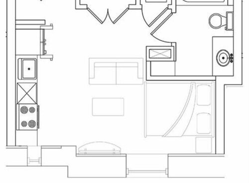 The Loraine - The Carlow - Studio bed - 1 bath - 394 sf