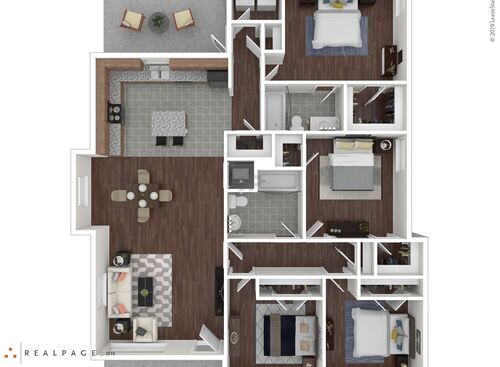 Monet Acres Estates  - 4H - 4 bed - 2 bath - 1604 sf