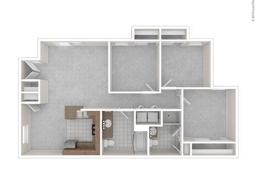 The Sycamore : Beds - 3: Baths - 2: SqFt Range - 1125 to 1125