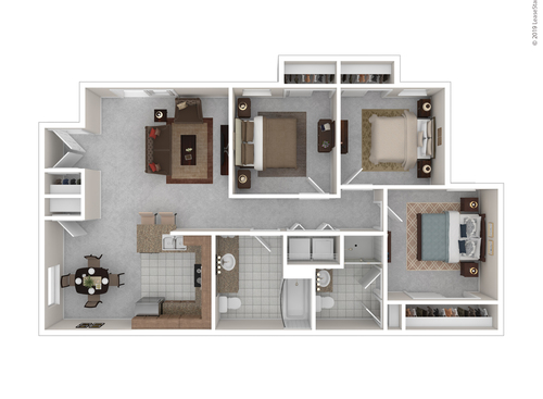 The Sycamore : Beds - 3: Baths - 2: SqFt Range - 1125 to 1125