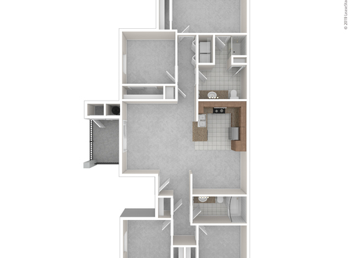 The Aspen: Beds - 4: Baths - 2: SqFt Range - 1350 to 1350