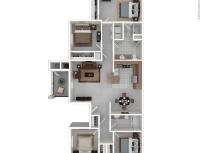 The Aspen: Beds - 4: Baths - 2: SqFt Range - 1350 to 1350