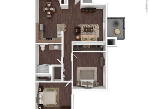 Westberry Square Apartments - Two Bedroom One Bath - 2 bed - 1 bath - 800 sf