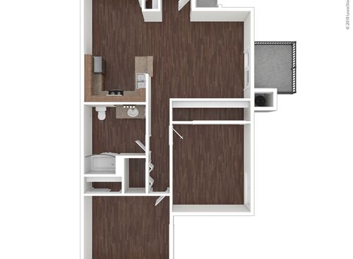 Westberry Square Apartments - Two Bedroom One Bath - 2 bed - 1 bath - 800 sf