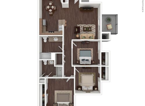 Westberry Square Apartments - Three Bedrom Two Bath - 3 bed - 2 bath - 1100 sf