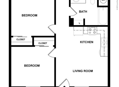 Silver Ridge - Two Bedroom - 2 bed - 1 bath - 780 sf