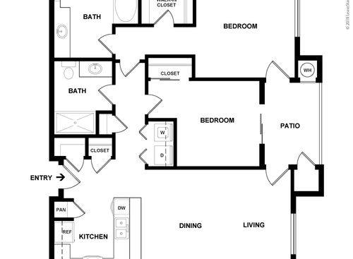 Westwood Bluffs--A 55+ Community - The Redwood - 2 bed - 2 bath - 988 sf