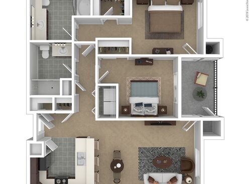 Westwood Bluffs--A 55+ Community - The Redwood - 2 bed - 2 bath - 988 sf