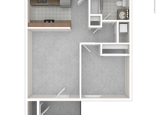 One Bedroom One Bath: Beds - 1: Baths - 1: SqFt Range - 625 to 625
