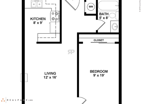 1 Bedroom: Beds - 1: Baths - 1: SqFt Range - 591 to 591