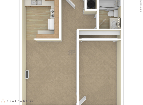 1 Bedroom: Beds - 1: Baths - 1: SqFt Range - 591 to 591