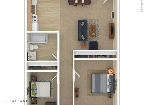 2 Bedroom: Beds - 2: Baths - 1: SqFt Range - 753 to 753