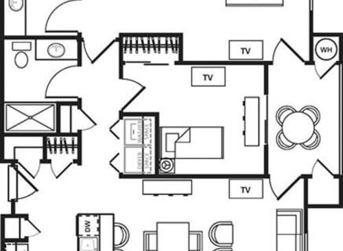 The Redwood: Beds - 2: Baths - 2: SqFt Range - 988 to 988