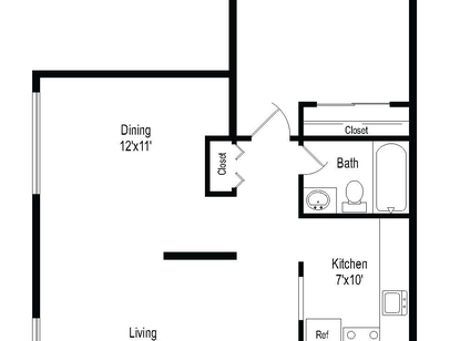 One Bedroom: Beds - 1: Baths - 1: SqFt Range - 750 to 750