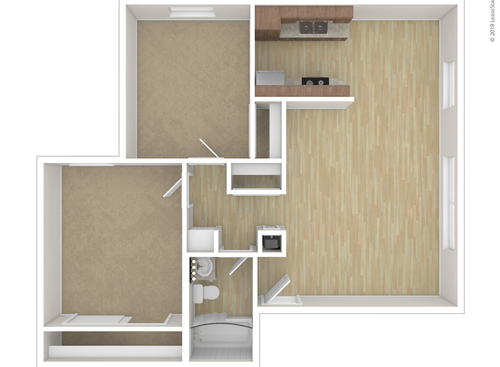The Bungalows: Beds - 2: Baths - 1: SqFt Range - 804 to 804