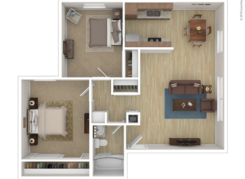 The Bungalows: Beds - 2: Baths - 1: SqFt Range - 804 to 804