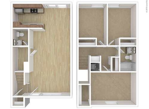 The Hightowers: Beds - 3: Baths - 2: SqFt Range - 1080 to 1080