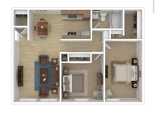 The Bungalows: Beds - 2: Baths - 1: SqFt Range - 804 to 804