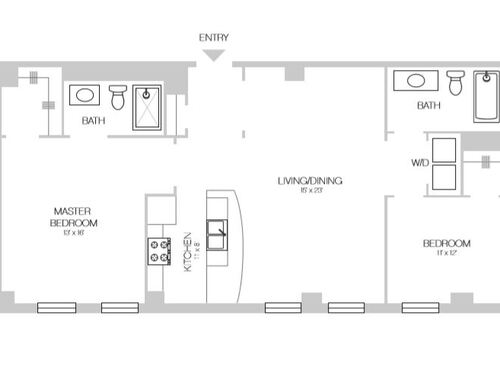 The Statler - Two Bedroom Suite Series 17 - 2 bed - 2 bath - 1246 sf