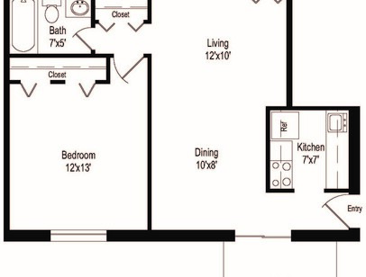 A1: Beds - 1: Baths - 1: SqFt Range - 530 to 530