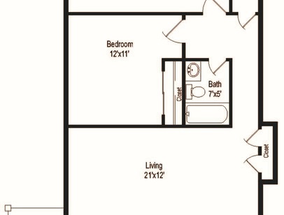 B1: Beds - 2: Baths - 1: SqFt Range - 980 to 980