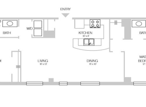 The Statler - Two Bedroom Suite Series 22 - 2 bed - 2 bath - 1158 sf