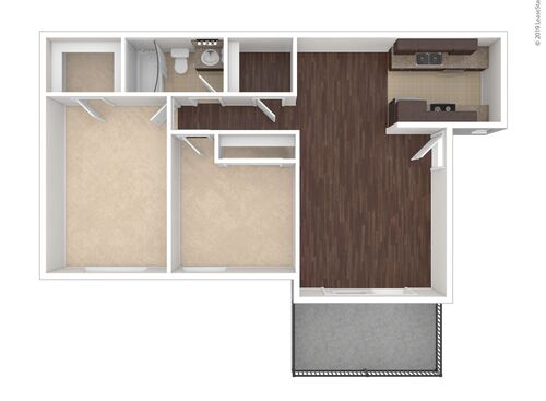 Monterey Pines - Two Bedroom One Bath - 2 bed - 1 bath - 935 sf