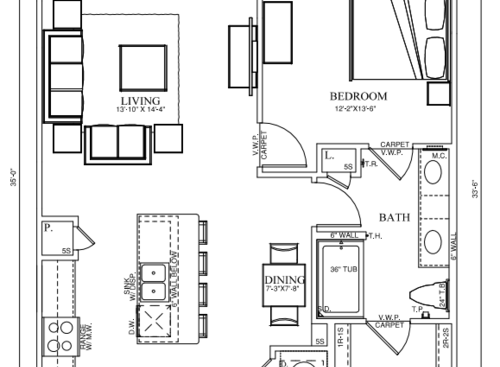 Emerson Court at Frisco Market Center - A4 - 1 bed - 1 bath - 850 sf