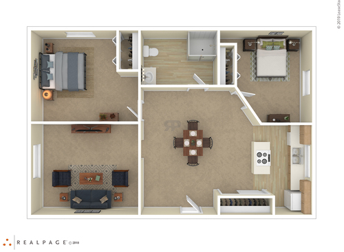 2 Bedroom: Beds - 2: Baths - 1: SqFt Range - 947 to 947