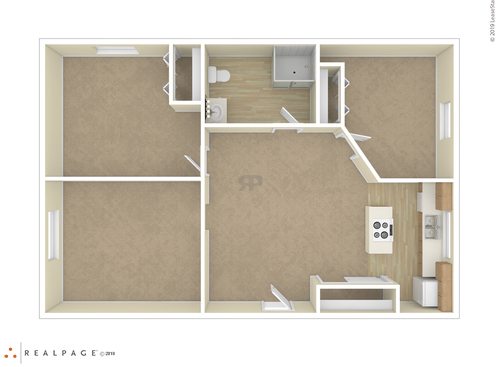 2 Bedroom: Beds - 2: Baths - 1: SqFt Range - 947 to 947