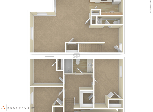 3 Bedroom: Beds - 3: Baths - 1.5: SqFt Range - 1227 to 1227