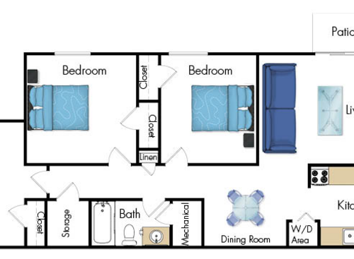 Thalia Landing Apartments - 3 BedGarden Very Low Income - 3 bed - 1 bath - 1250 sf