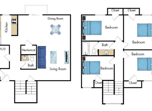 Thalia Landing Apartments - 4 Bed Townhouse Low Income - 4 bed - 1.5 bath - 1350 sf