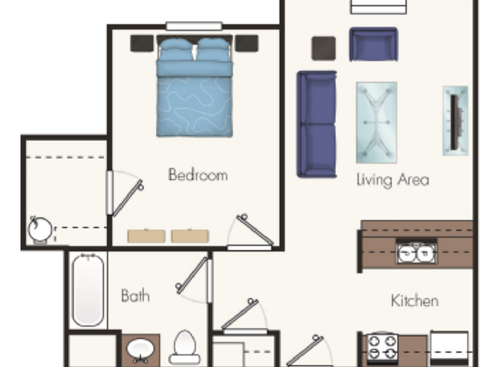 Holland House Apartments - One Bedroom - 1 bed - 1 bath - 600 sf