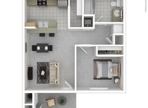 Bungaloo: Beds - 1: Baths - 1: SqFt Range - 624 to 624
