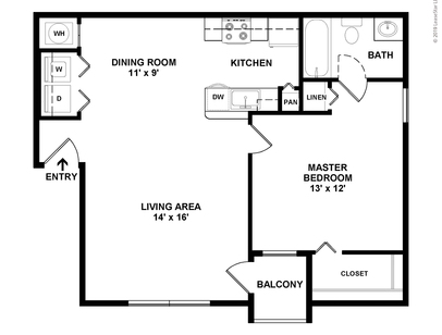 Palm: Beds - 1: Baths - 1: SqFt Range - 761 to 761