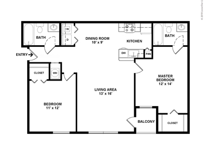 Pines: Beds - 2: Baths - 2: SqFt Range - 983 to 983