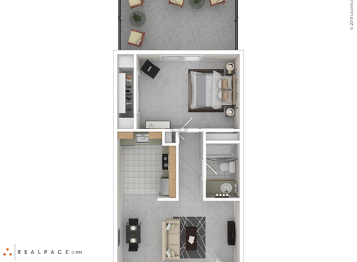 One Bedroom : Beds - 1: Baths - 1: SqFt Range - 700 to 700