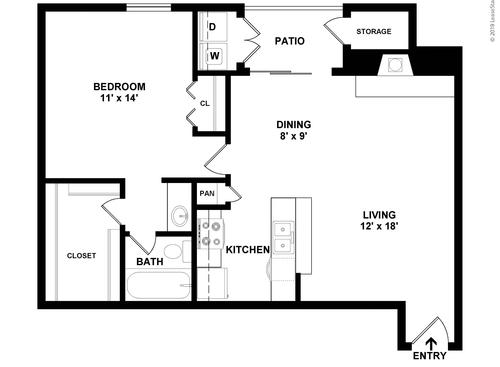 A3: Beds - 1: Baths - 1: SqFt Range - 744 to 744