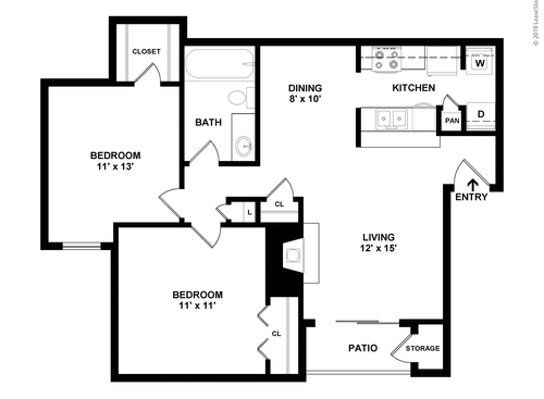 B1: Beds - 2: Baths - 1: SqFt Range - 886 to 886
