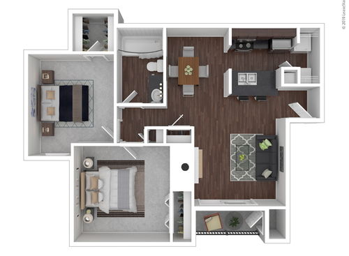 B1: Beds - 2: Baths - 1: SqFt Range - 886 to 886