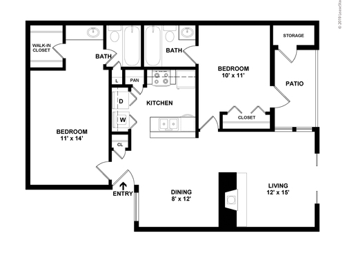 B2: Beds - 2: Baths - 2: SqFt Range - 866 to 866
