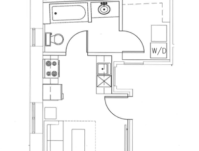 The Rockefeller  - Edith - Studio bed - 1 bath - 308 sf