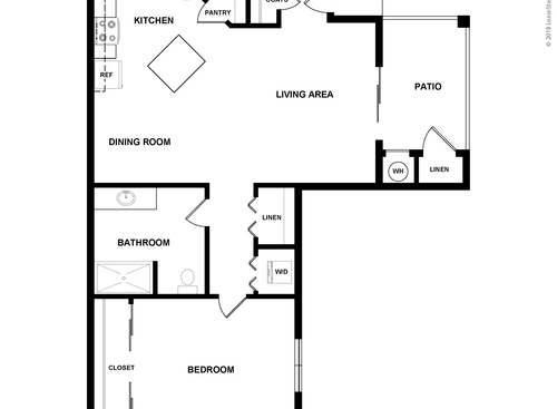 The Capri: Beds - 1: Baths - 1: SqFt Range - 750 to 750