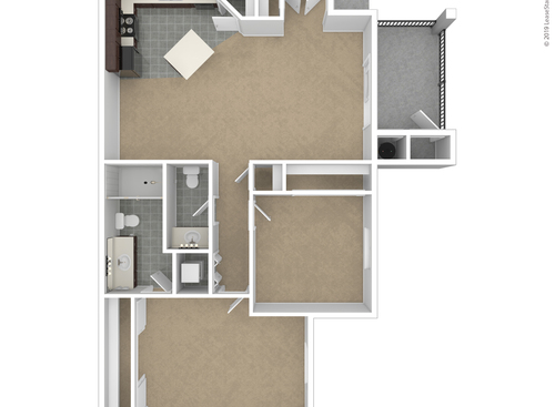 The Verona: Beds - 2: Baths - 1.5: SqFt Range - 975 to 975